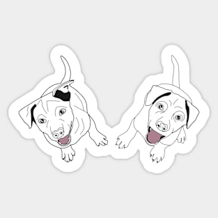 Two puppies Sticker